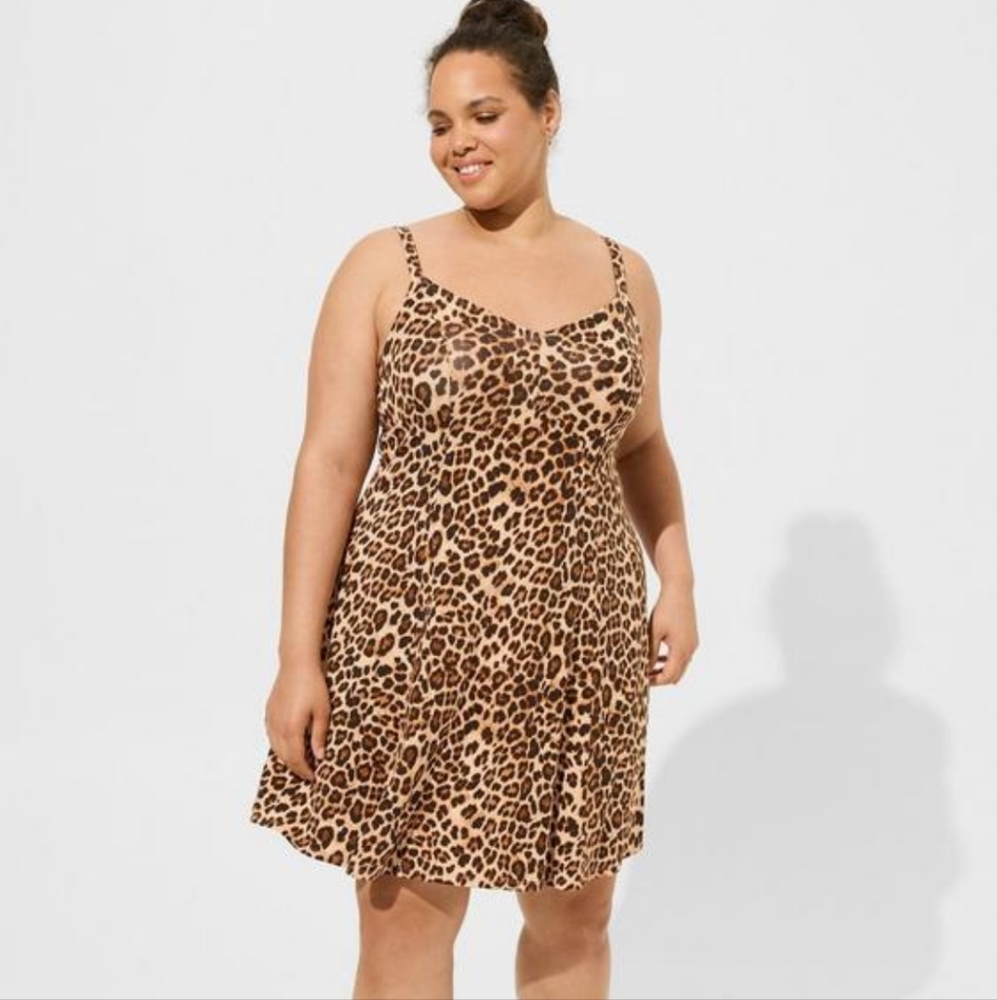 TORRID Size 2 Cheetah Print Super Soft Tank Dress - New With Tags!